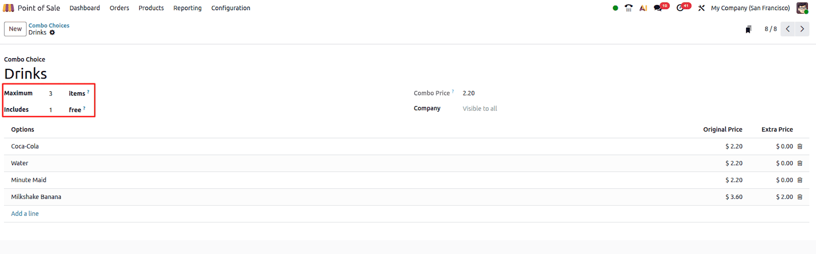 Tính năng tùy chỉnh sản phẩm combo tiện lợi