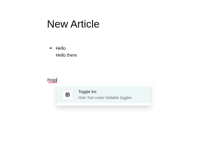 Thực hiện lệnh dấu gạch chéo để mở khối gập/mở