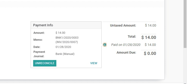 Xem lại khoản thanh toán hóa đơn
